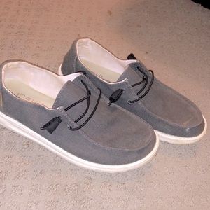 Grey hey dude shoes